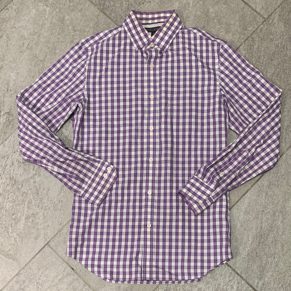Banana Republic Men’s Non-Iron Tailored Slim Fit Men’s Work Shirt Size S